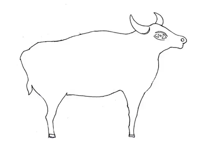 牛简笔画 牛简笔画可爱 - 第 2 - 水彩迷