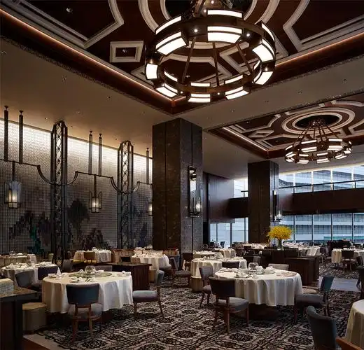 高端西餐厅装修图 3000平米复古风格咖啡西餐厅时尚装修效果图