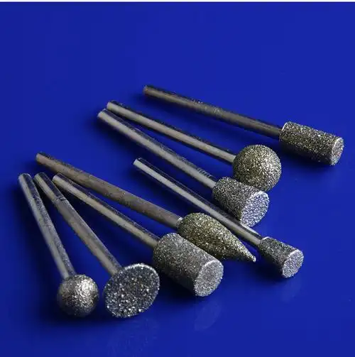 金刚石磨头粗砂合金磨头3mm柄金刚砂打磨头玉石翡翠原石打磨去皮圆柱