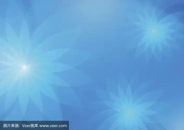 抽象花卉浅蓝色背景设计