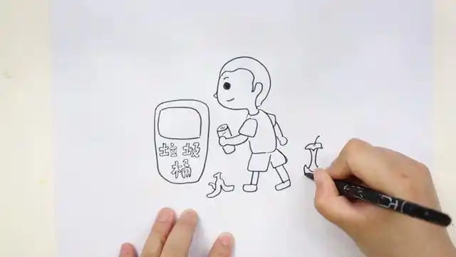 分类垃圾桶简笔画(分类垃圾桶简笔画 可爱)-生活常识-江湖救急网