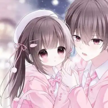 甜甜的高清动漫双人情侣头像图片