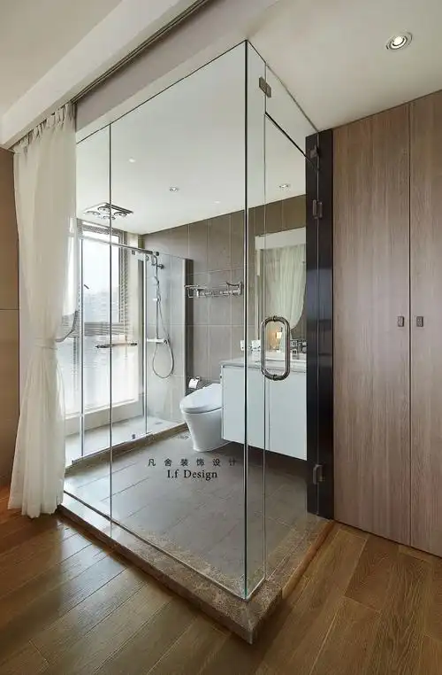香石公寓卫生间木地板现代简约卫生间设计图片赏析