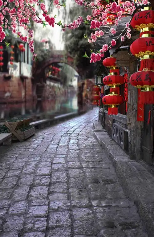 古装背景墙直播背景布古装拍照背景布摄影背景布全家福古风背景 编号