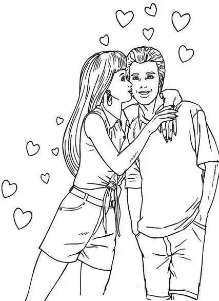 求有爱的一些恋爱时的简笔画注意是简笔画哦.