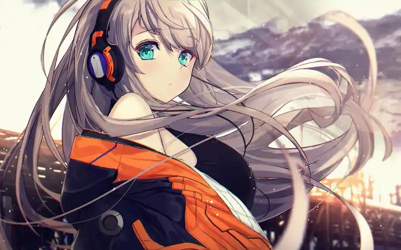 萌系俏皮动漫美女桌面壁纸