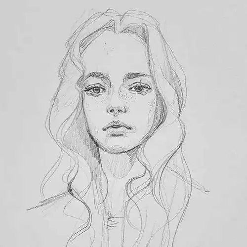 简单素描人物头像