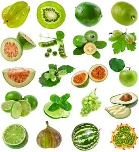 颜色绿色的水果图片