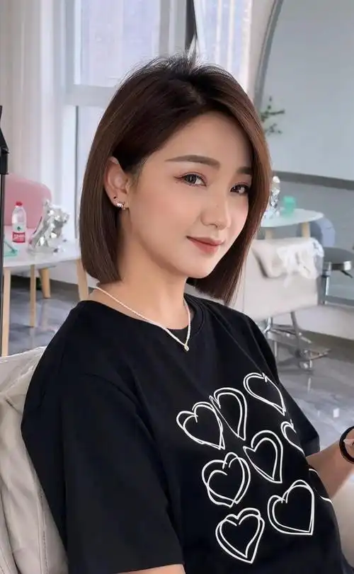 女士发型别乱剪,不如试试一刀齐波波头,简单时尚好打理