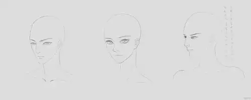 男女头像线稿绘制—古风插画人物头部练习