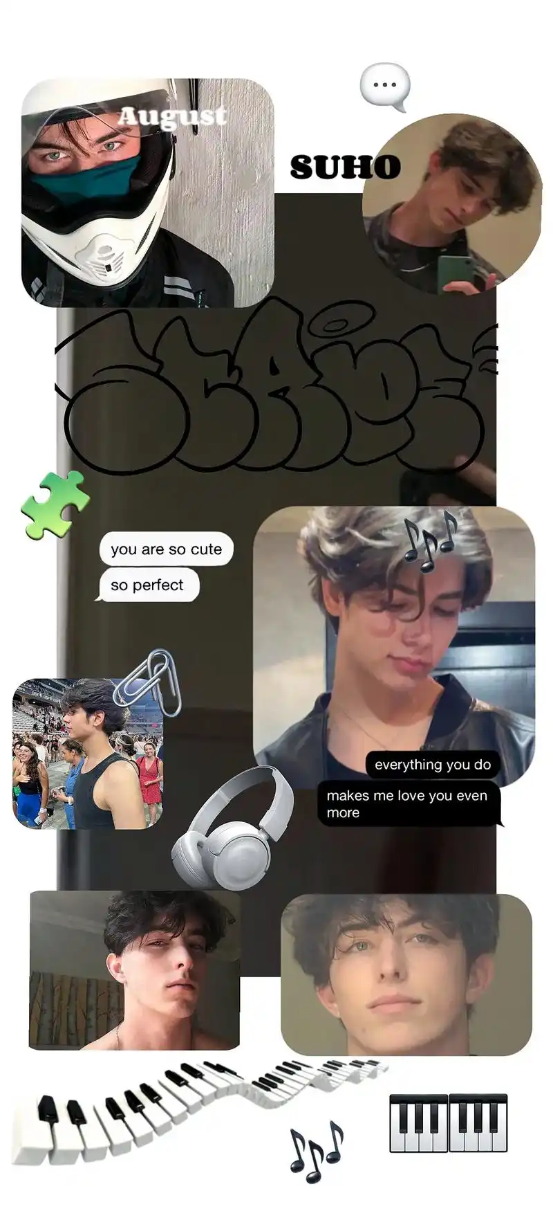 拼贴卡通风帅哥壁纸.抖音搜"神图君"进小程序输222r96图 - 抖音