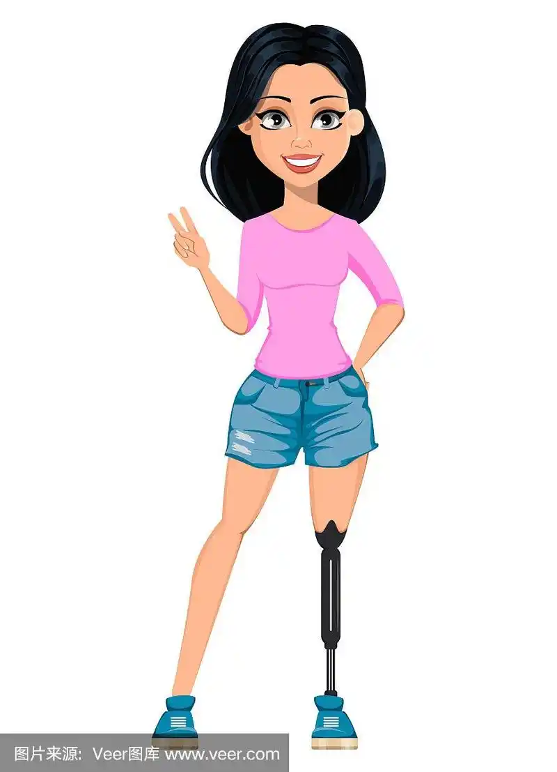 残疾女孩的高科技假肢