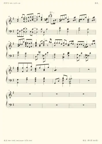 晴天(西村由纪江)-西村由纪江小提琴谱