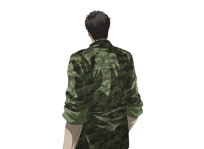 迷彩服大叔背影540
