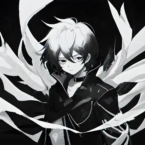 动漫黑色系男头像