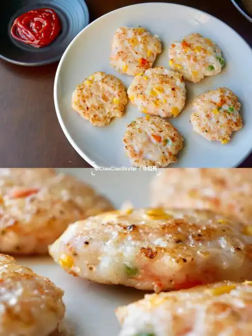 超有嚼劲的虾仁饼工作日低卡备餐