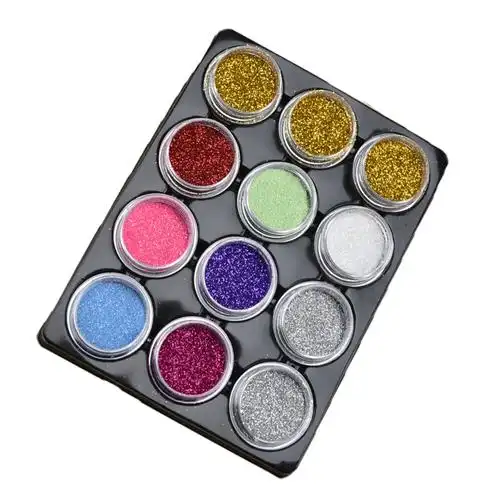 美甲饰品闪粉亮细粉亮片眼影粉指甲油贴纸渐变镭射粉工具套装