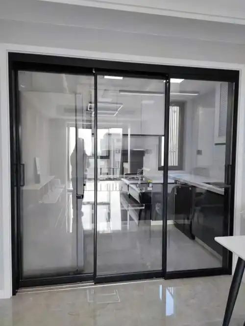 极窄三联动厨房移门77自粘不锈钢条