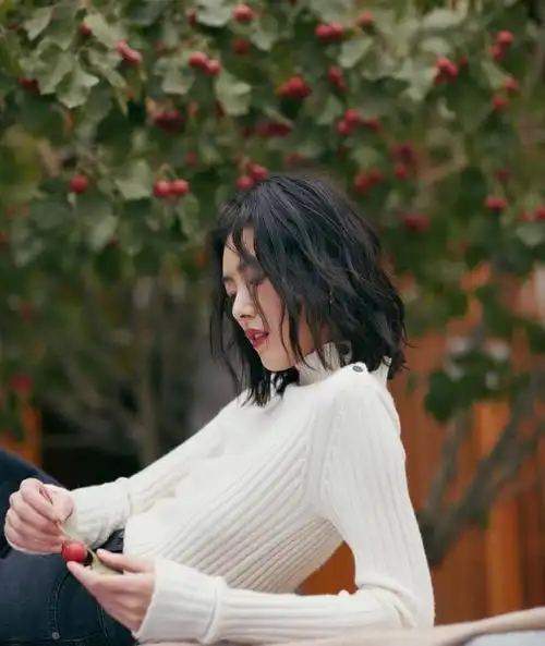 另一个是刘雯先生处理了"水波纹"的烫发,怎么看发型有更高的层次?