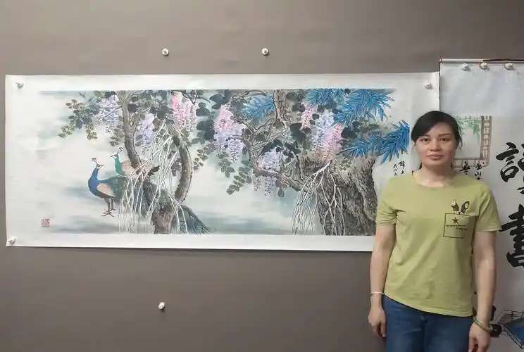 当代著名美女书画家陈芬清_青年_中国_花鸟画