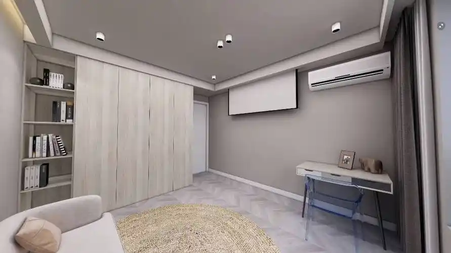 静安区宏安家园110平现代简约风格三室户装修效果图