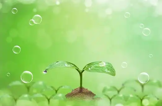 清新绿色小苗环保公益海报背景模板