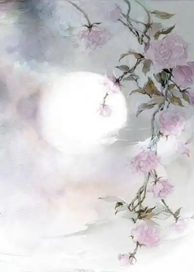 古风,凄美,意境,沉静,清新,自然,月下花盛