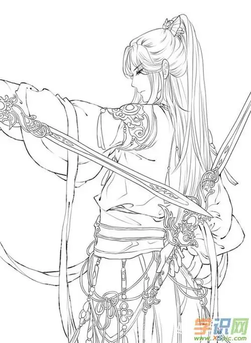 手绘铅笔卡通画人物绘画作品