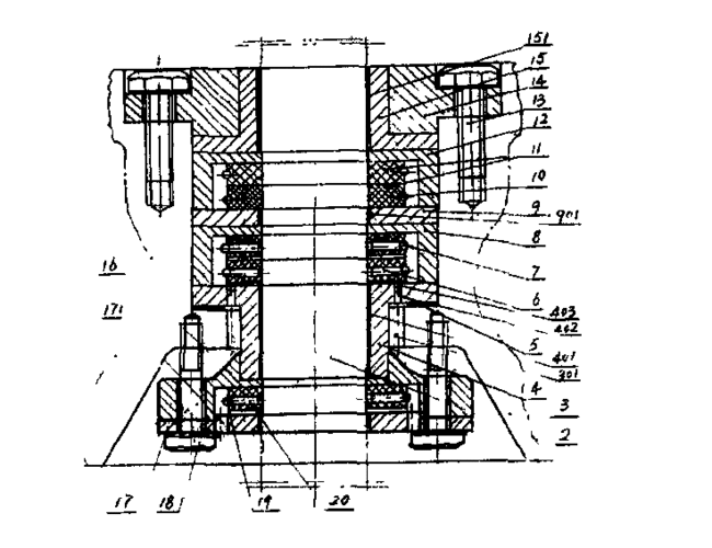 cn2432354y_往复式空气压缩机的填料组件失效
