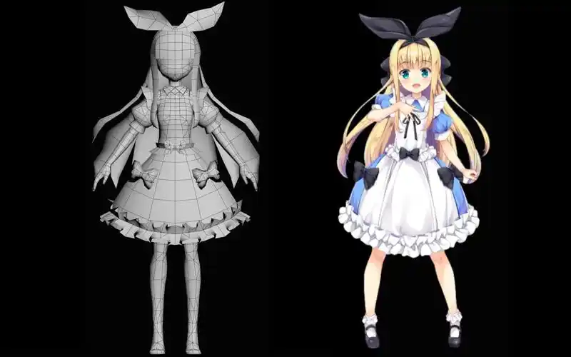 【3dmax人物建模】二次元 性感女仆装 卡通女性人物角色建模制作教学