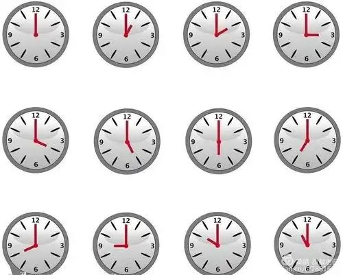 (分针指向数字12,表示的时间是整点)