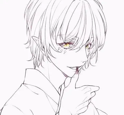 男生最好看的素描头像男生个性头像帅气黑白二次元图片男生简笔画图片