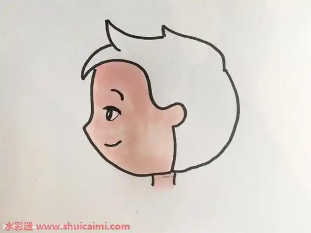 简笔画nan人侧mian