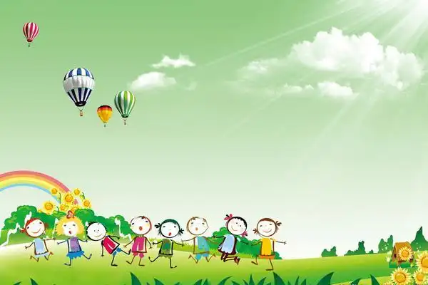 卡通人物儿童节ppt背景图片