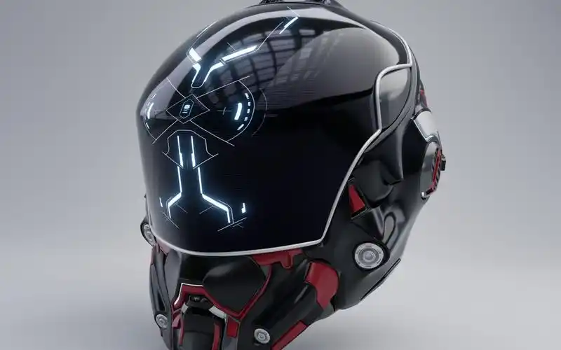 blender 科幻头盔