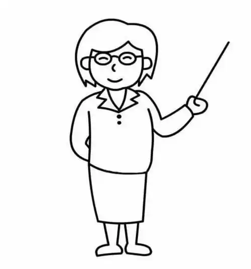 我的老师老师简笔画大全可爱的教师简笔画图片