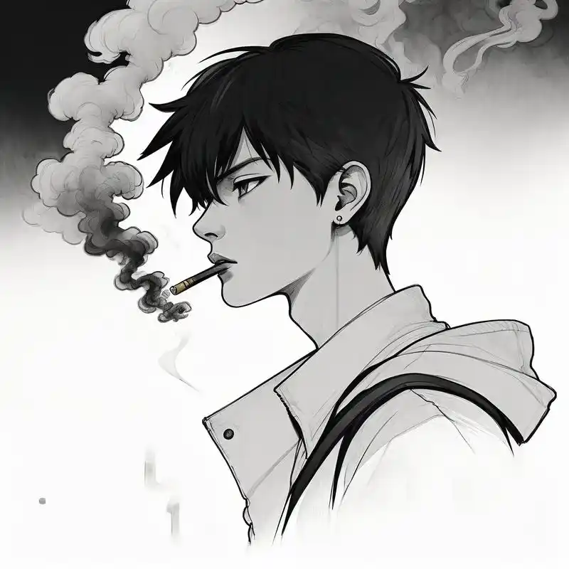 男生叼烟侧脸头像08 男生叼烟侧脸头像,谁用谁好看系列,谁能拒绝啊