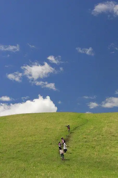 达赉诺尔——仰望蓝天白云图片