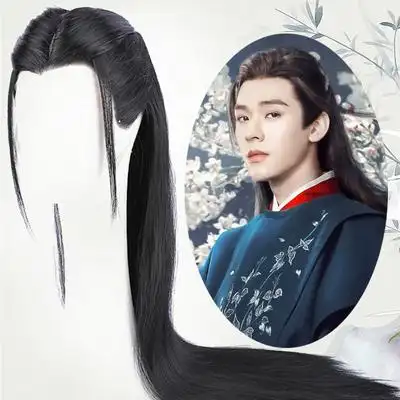 古装风汉服cos造型假发整顶头套温客行周子舒手钩假发山河令发套