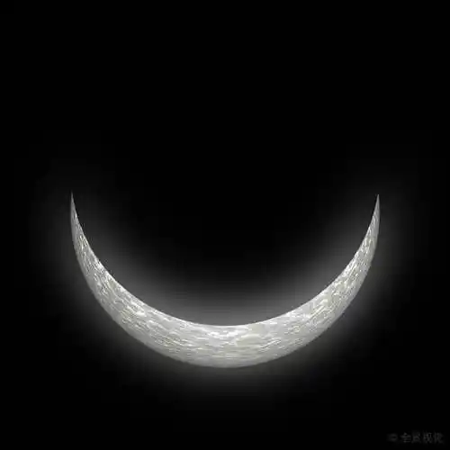 抽象_月牙状_质地_新月_设计_黑色背景_背景_高清图片_全景视觉