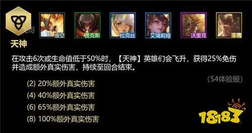 云顶之弈s4天神羁绊有什么效果s4天神羁绊效果一览