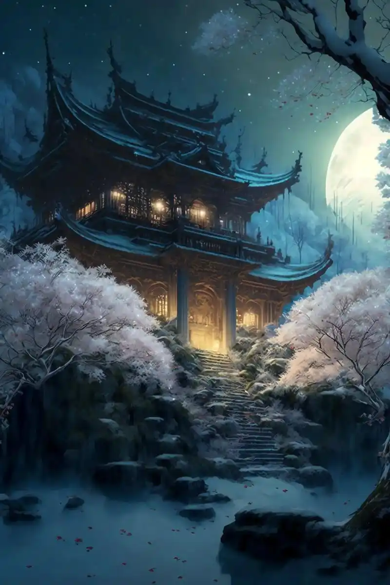 请用一句话描写此景. #图文热点来了 #古风古韵 #治愈系  - 抖音