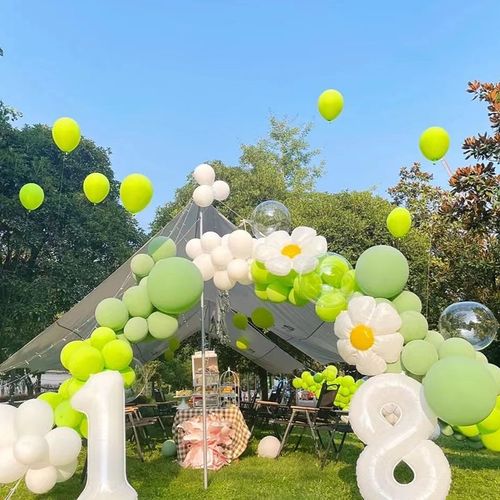 户外野餐露营气球链装饰小红书生日派对场景布置拍照道具装饰帐篷