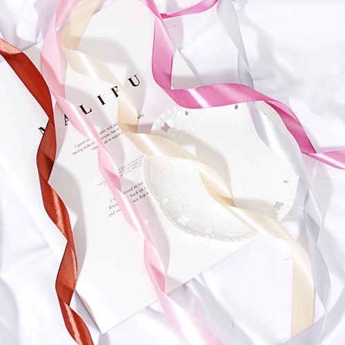 ins高级色质感丝带 唯美拍照道具化妆品饰品美甲摄影背景布景装饰