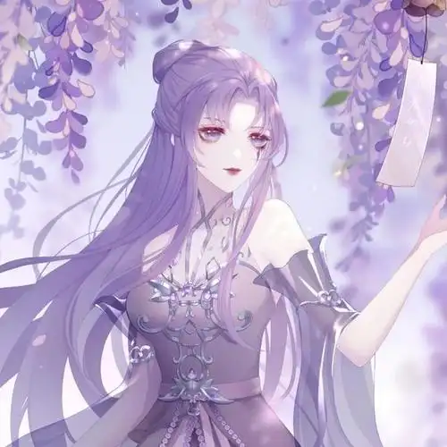 紫蓝色系动漫头像女生(蓝色紫色系动漫女生头像)(1)