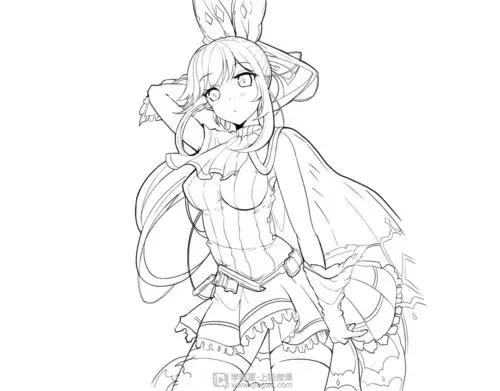 动漫角色线稿的临摹4