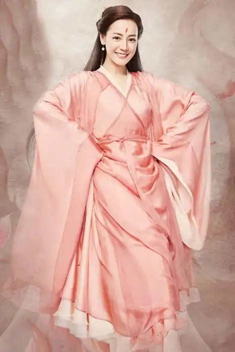 三生三世十里桃花迪丽热巴凤九同款粉红色清新淡雅汉服改良古风古装
