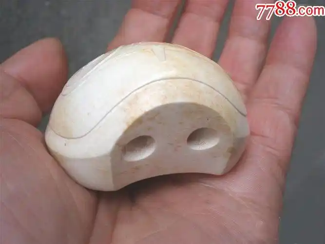 良渚文化鸡骨白兽面纹玉挂坠_其他玉石/玉器_宝莲灯斋【7788收藏