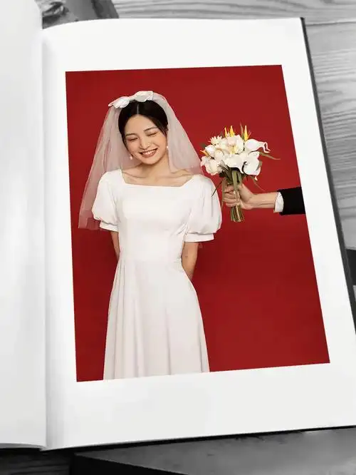 极简轻复古婚纱照做成相册真的太好看了78