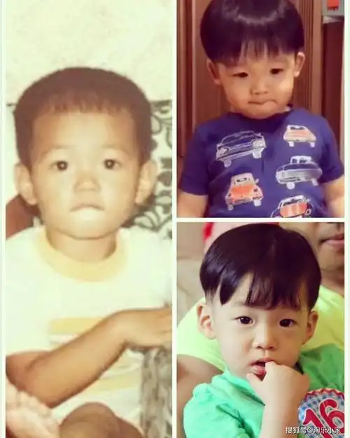 超强遗传基因:十位明星亲子饼印一样,金城武父亲星味劲浓!_小时候